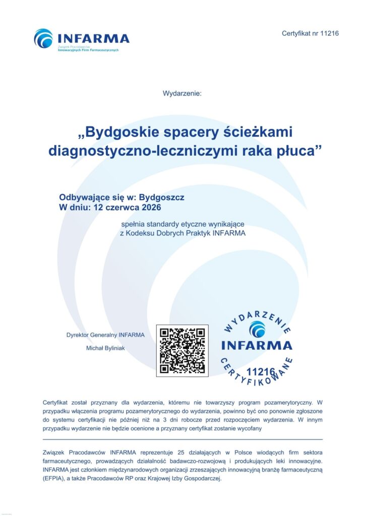 Materiał archiwalny wydarzenia Bydgoskie spacery ścieżkami diagnostyczno-leczniczymi raka płuca