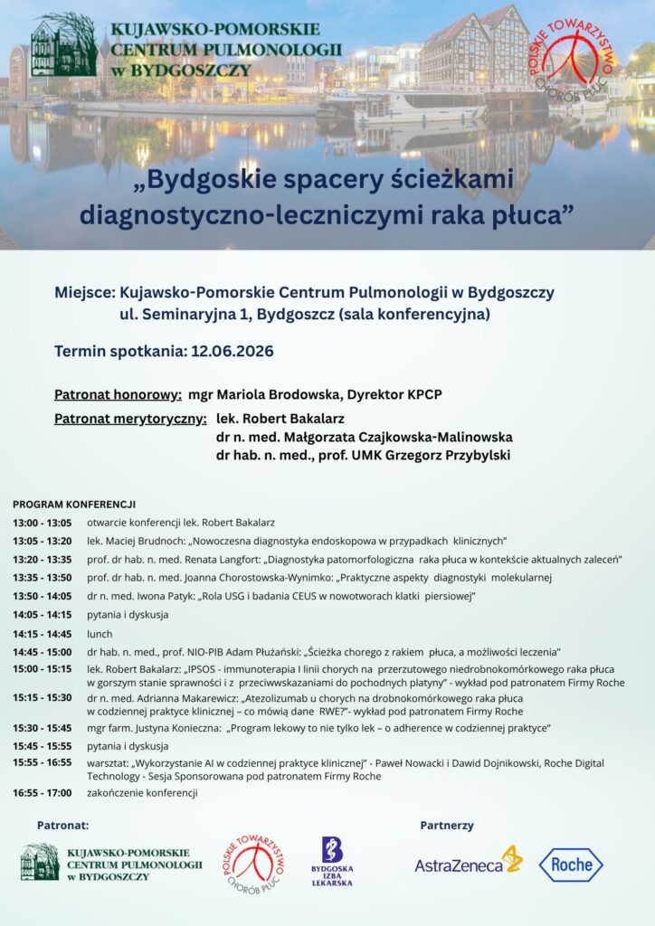 Materiał archiwalny wydarzenia Bydgoskie spacery ścieżkami diagnostyczno-leczniczymi raka płuca